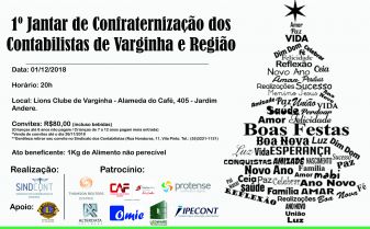 Vem aí o 1º Jantar de Confraternização dos Contabilistas de Varginha e Região!